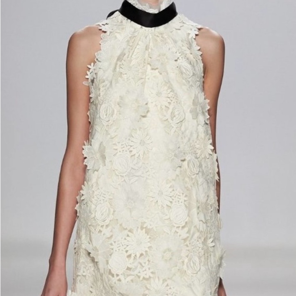 ERIN by Erin Fetherston Cream Floral Midi Dress